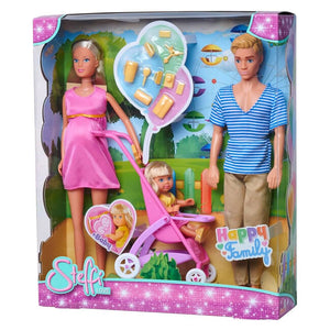 Steffi Love Happy Family Doll w/ Stroller Playset Kids/Children Toy 3y+