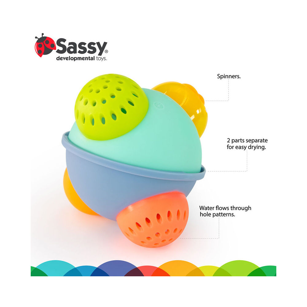Sassy Baby Discovery Bath Ball Interactive Baby/Toddler Fun Play Toy 6m+ (2 Pack) — image 4