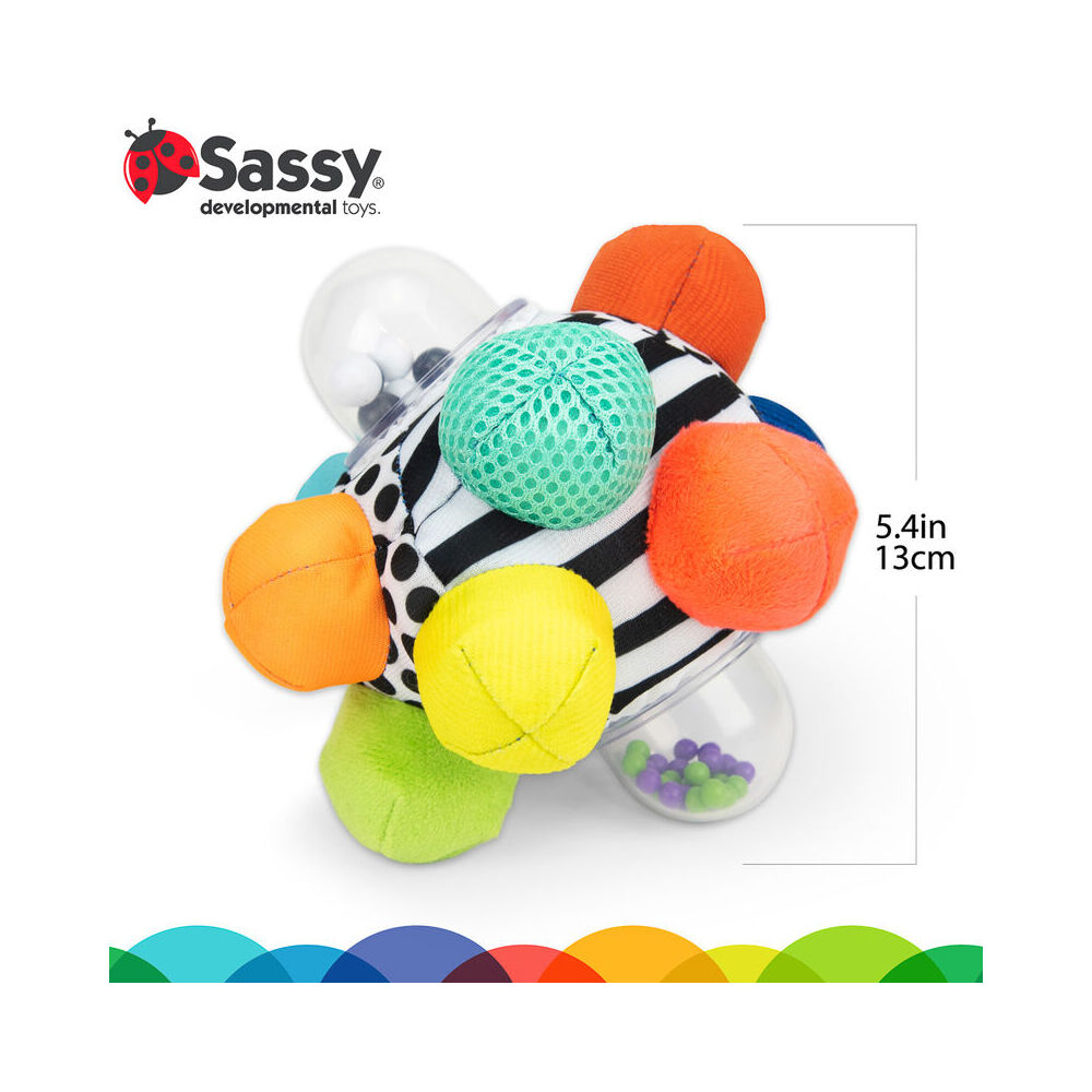 Sassy Baby Bumpy Ball Rattle Sensory Tactile Interactive Fun Play Toy 6m+ — image 3