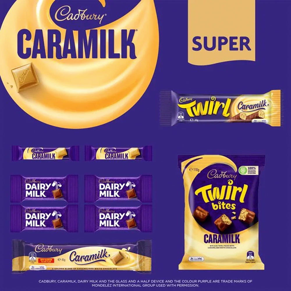 Cadbury Dairy Milk Caramilk Super Showbag Chocolate Confectionery Mix Snacks (9 Pieces) — image 2