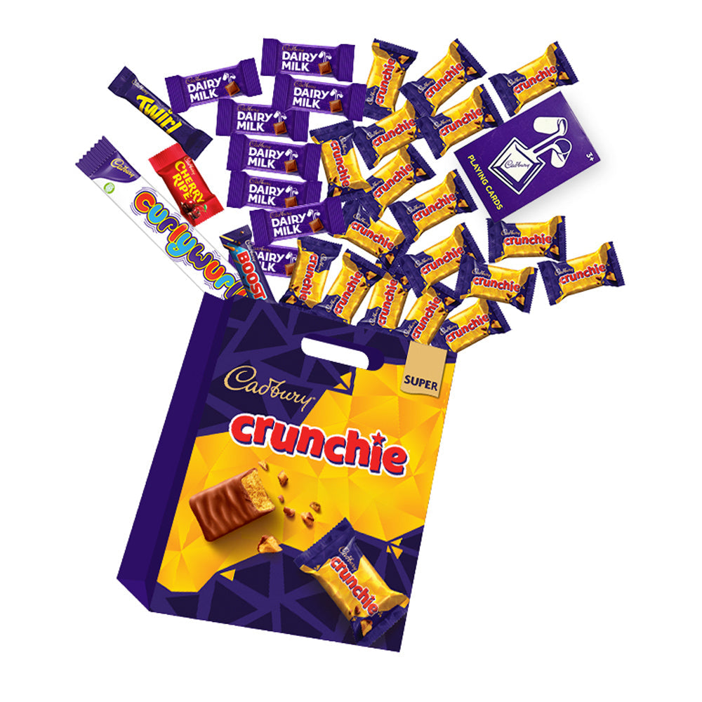 Cadbury Dairy Milk Crunchie Super Showbag Confectionery Chocolate Snacks (31 Pieces)