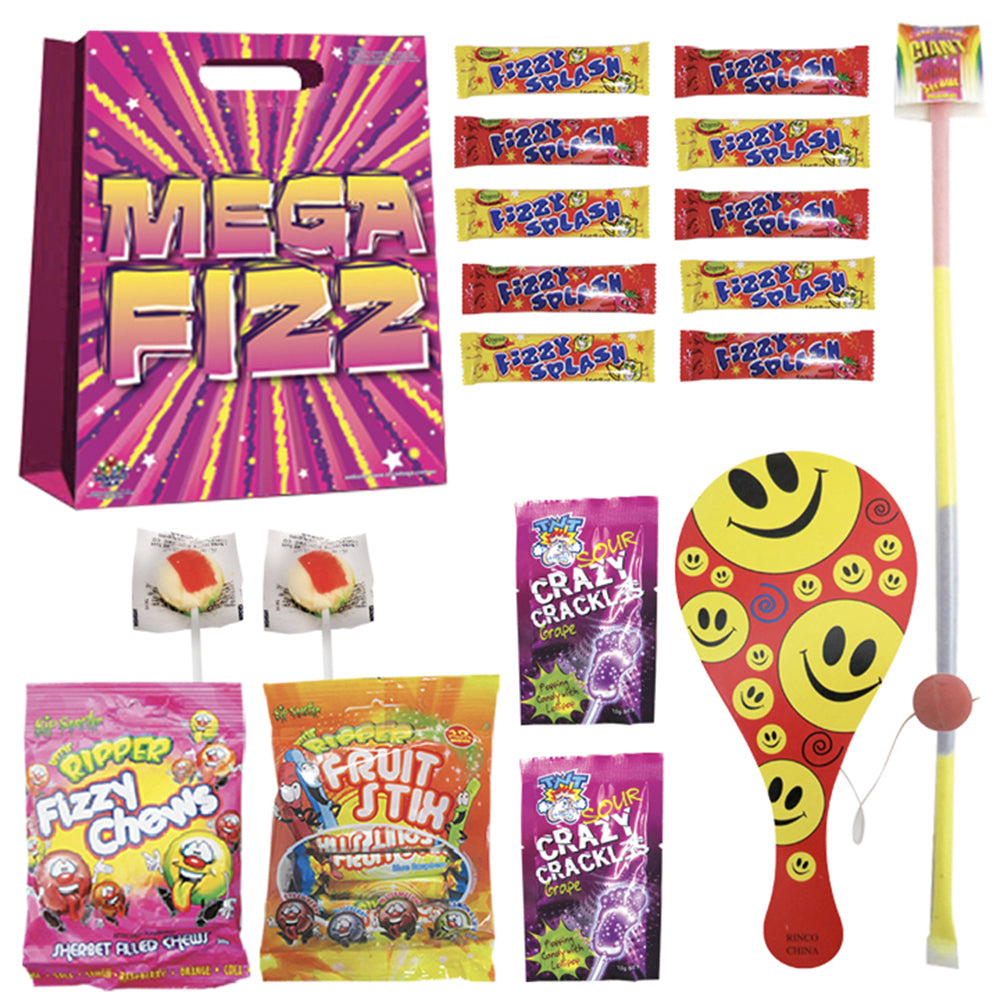 Mega Fizz Kids Sour Candy/Lolly Fruit Flavour Snack Hard Sweets Lollipop Showbag — image 2