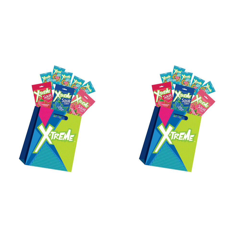 Xtreme Sours Showbag Kids/Child Sour Candy Fun Size Lollies (2 Pack)