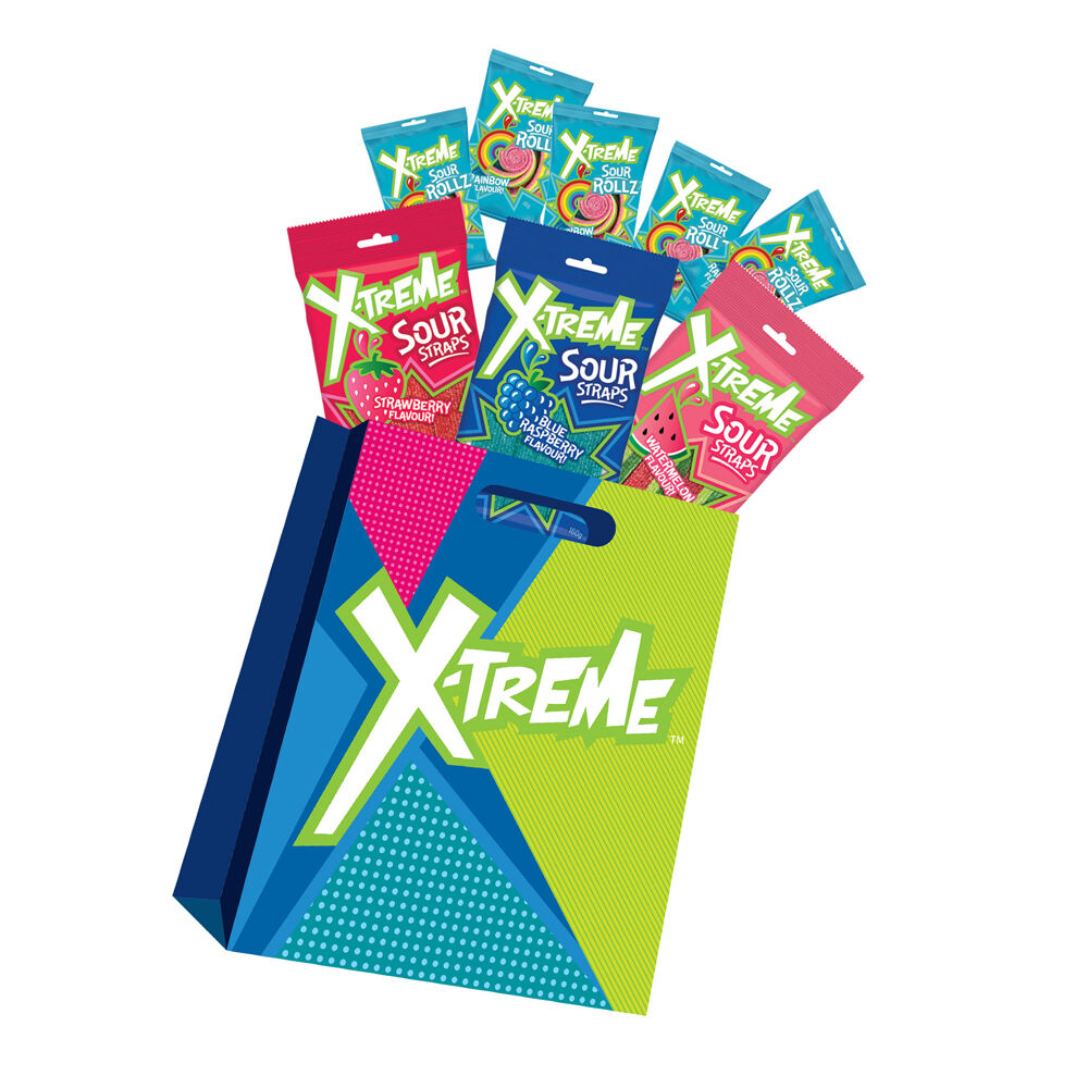 Xtreme Sours Showbag Kids/Child Sour Candy Fun Size Lollies (4 Pack) — image 2