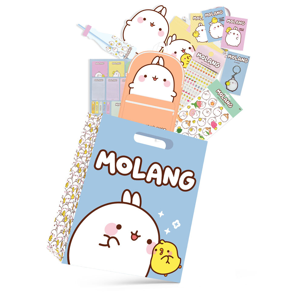 Molang Showbag S5 w/ Backpack/Drink Bottle/Eraser/Mouse Pad/Key Ring/Stickers