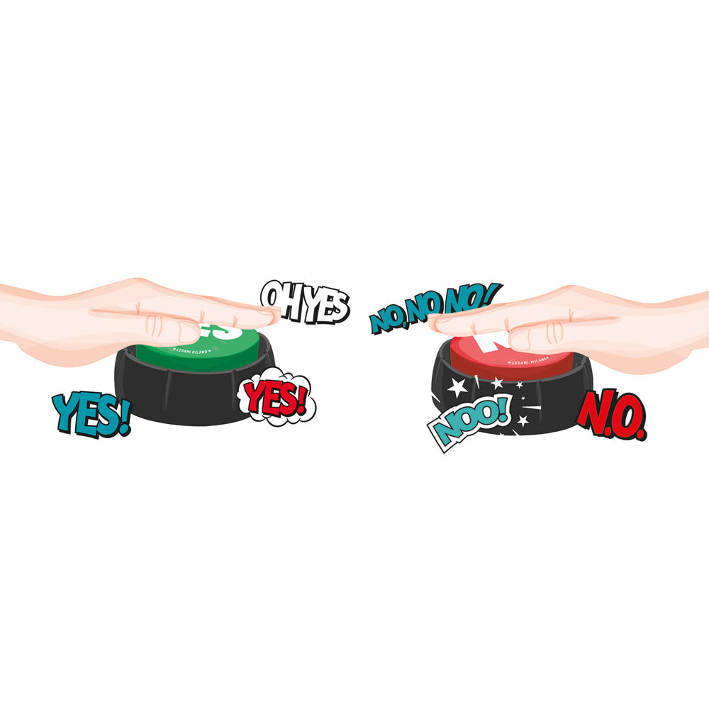 Legami Yes & No Sound Buttons Kids/Children Fun Party Activity Game Toy (2 Pieces)