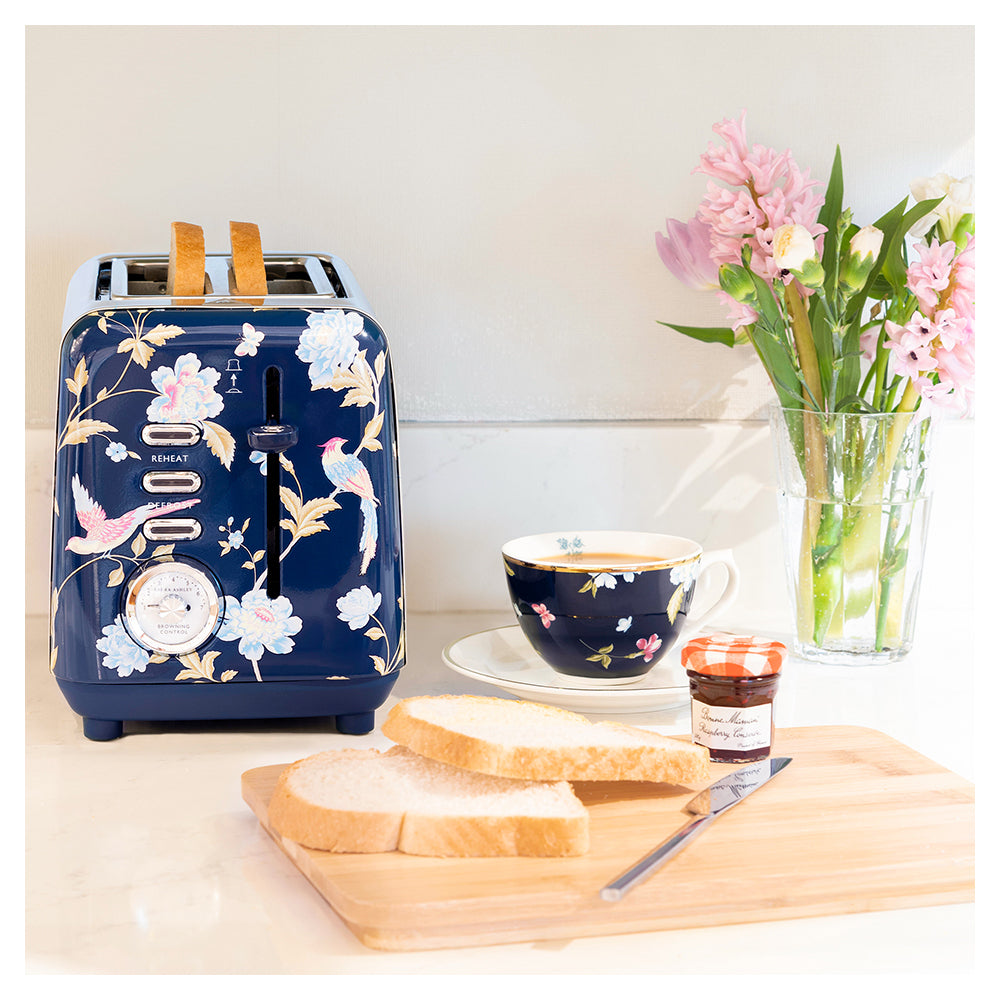Laura Ashley Elveden 24cm Electric 2-Slice Bread Toaster 925W Food/Kitchen Blue — image 7