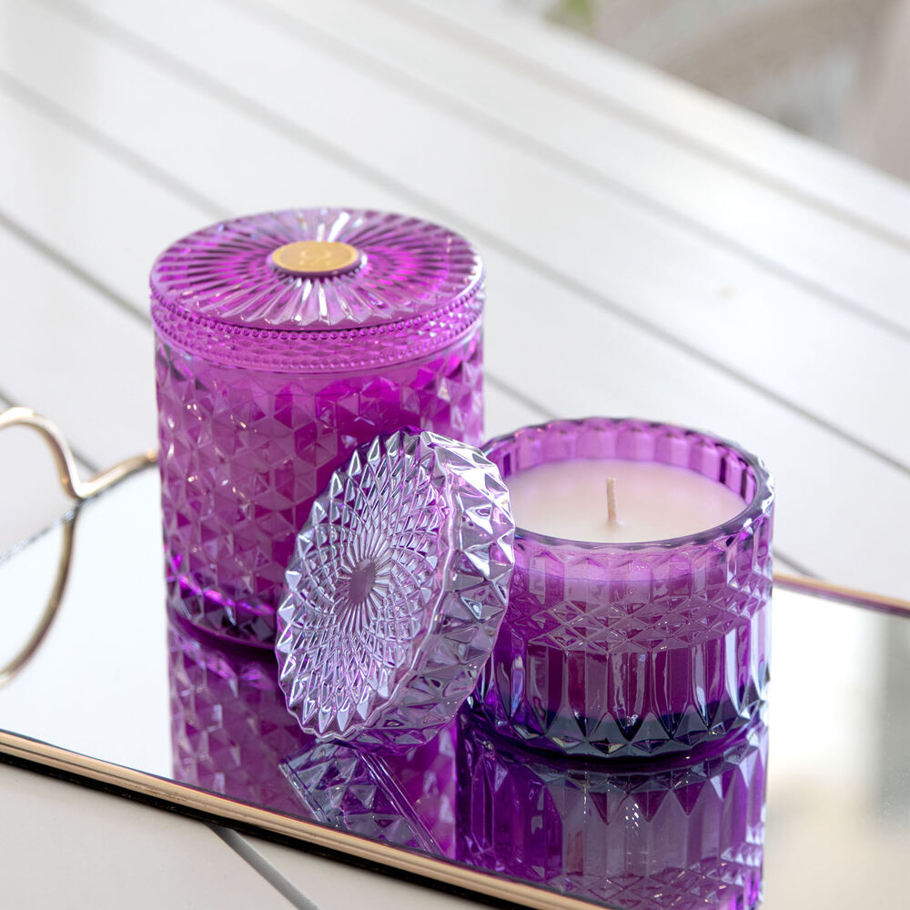 The Soi CO Spa Holiday Petite Shimmer Home Fragrance Candle 8oz 9x9cm Purple — image 3