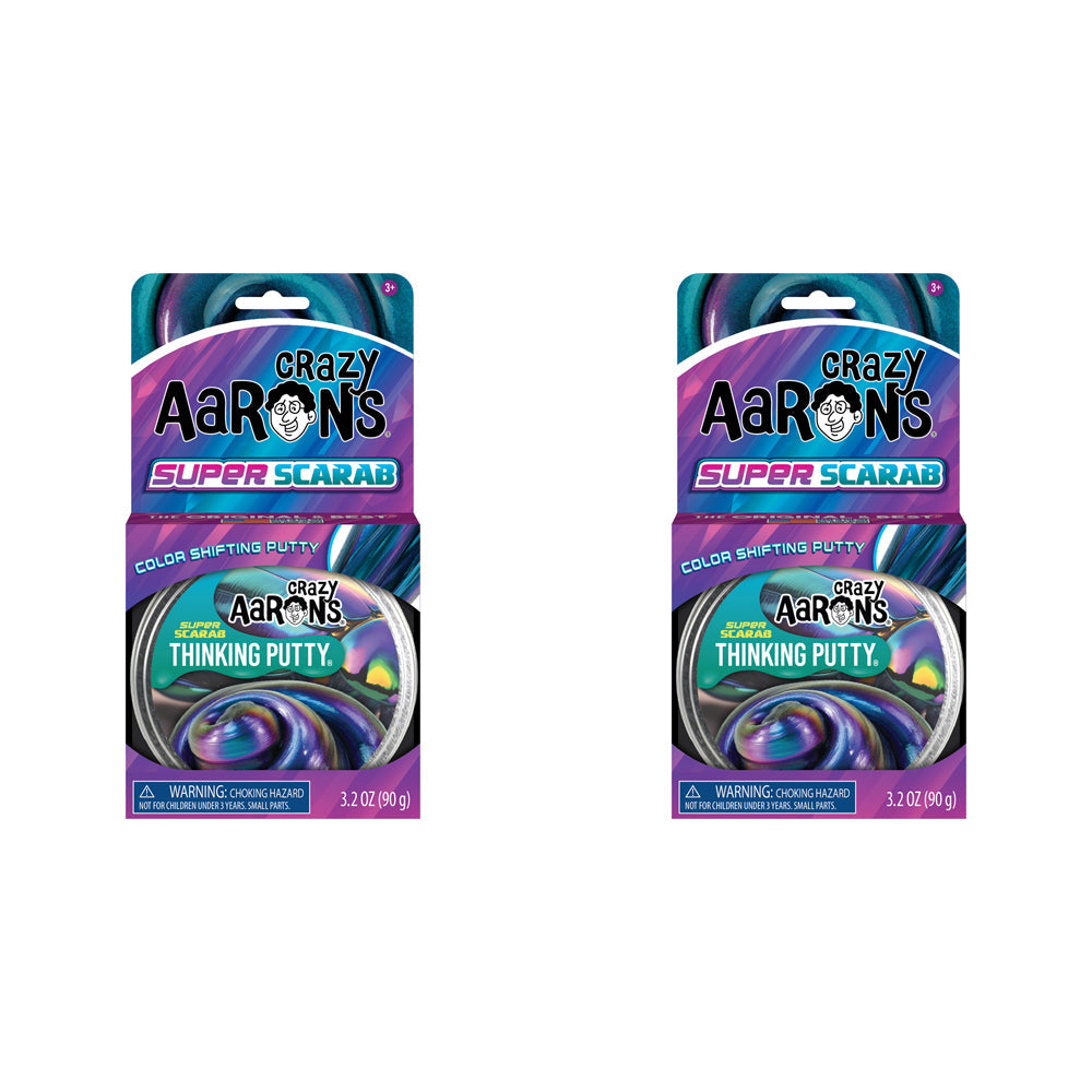 Crazy Aarons Thinking Putty Super Scarab Super Illusions Kids Toy 10cm 3y+ (2 Pack)