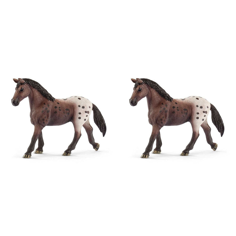 Schleich Kids/Childrens Toy Figurine Appaloosa Mare Pretend Animal 3y+ (2 Pack)