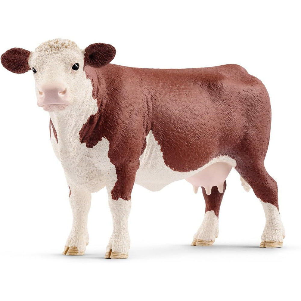 Schleich Kids/Childrens Toy Play Figurine Hereford Cow Pretend Animal 3y+
