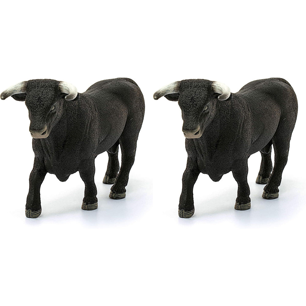 Schleich 5.7'' Black Bull Farm Animal Action Figure Kids/Child Play Toy 3-8y (2 Pack)
