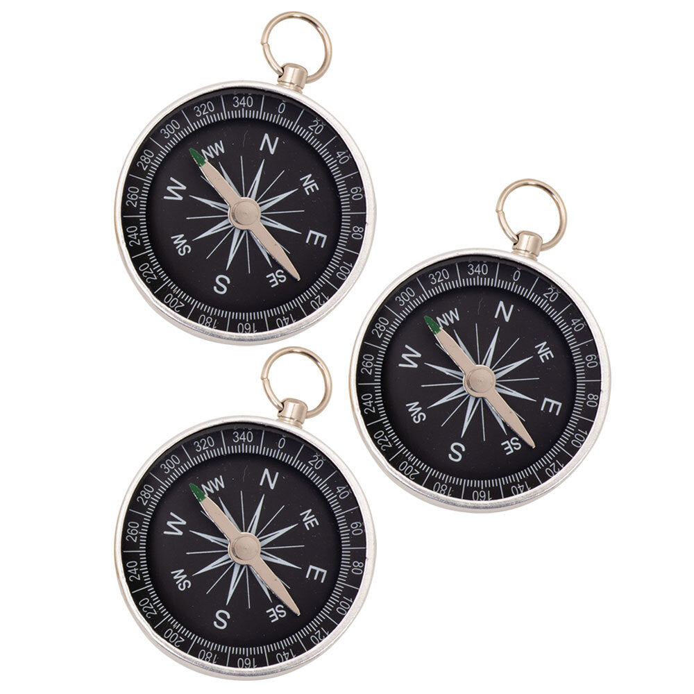 Discovery Metal Compass 6cm Fun Play Games Outdoor Adventure Toys Kids (3 Pack)