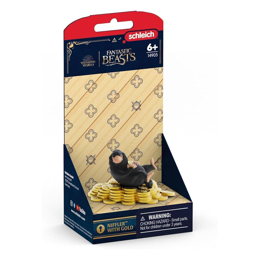 Schleich Vinyl Figure Toy Niffler with Gold Fantastic Beasts Wizarding World 3y+