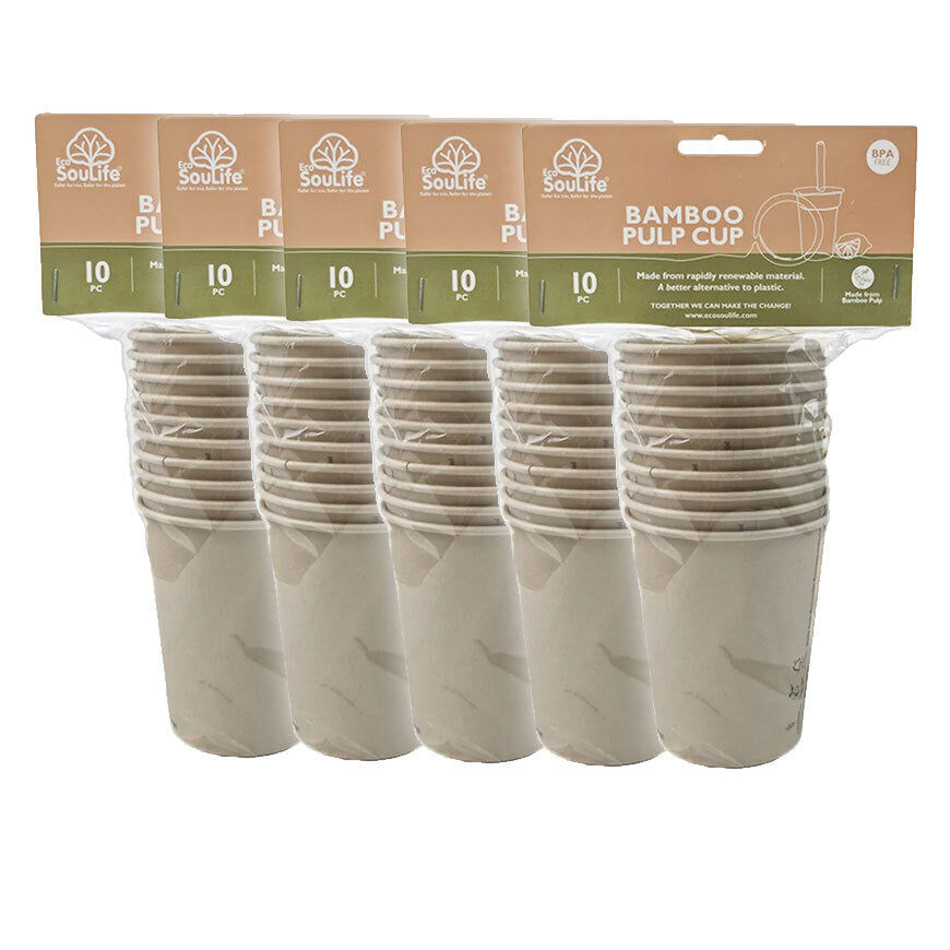 Eco Soulife Bamboo Pulp Cup 236ml (50 Pieces)