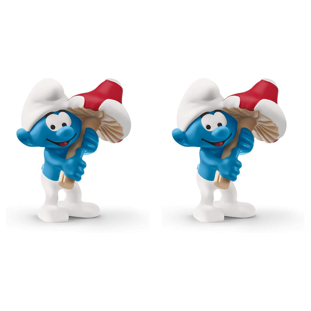 Schleich 2.1'' Smurf w/ Good Luck Charm Action Figure Kids/Children Toy 3-8y (2 Pack)