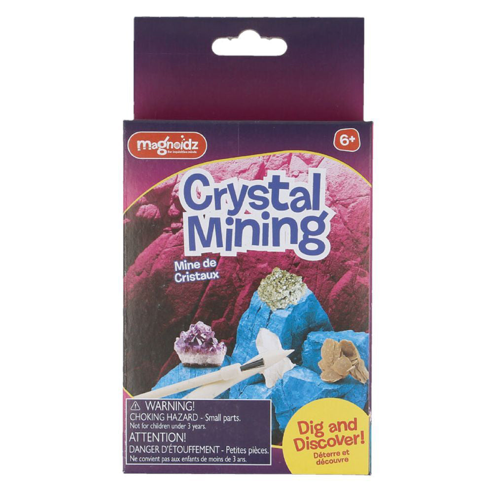 Magnoidz 16cm Dig & Discover Crystal Mining Kit Kids Fun Educational Toy 6y+ (4 Pack)