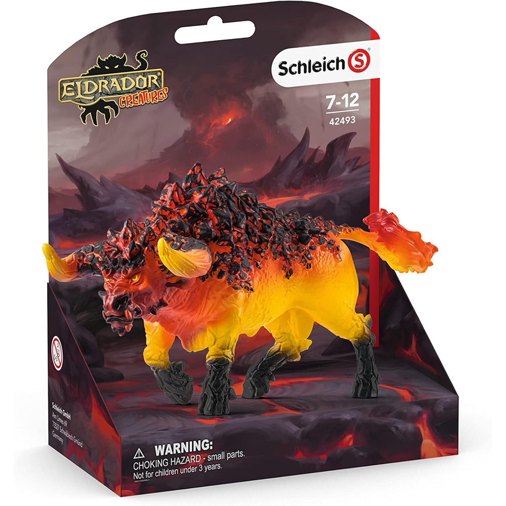 Schleich 7.1'' Eldrador Fire Bull Action Figure Kids/Children Play Toy 7-12y