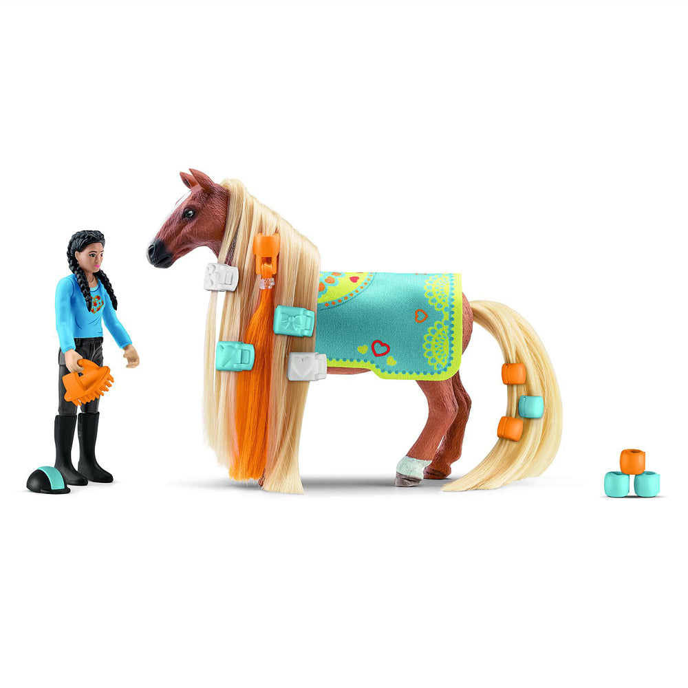 Schleich Kim & Caramelo Horse Action Figure Kids Toy Play Starter Set 3-8y (17 Pieces)