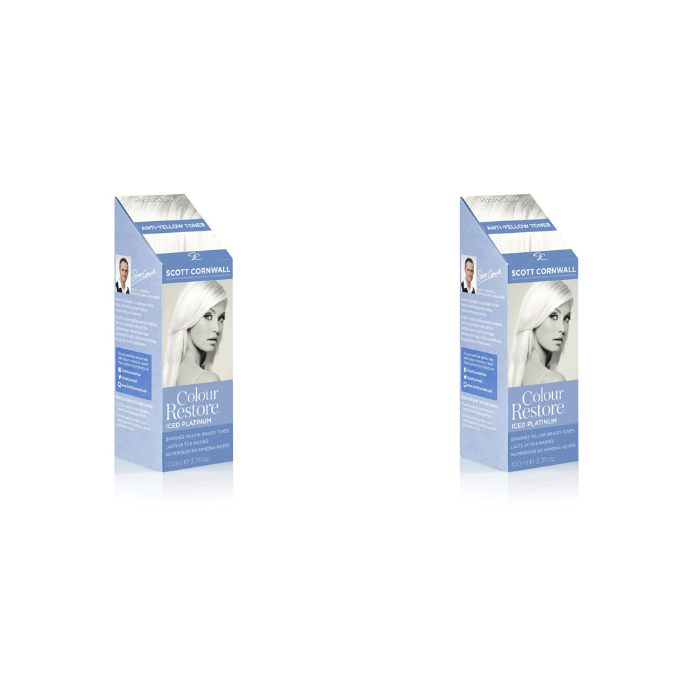 Scott Cornwall Colour Restore Iced Platinum Hair Care Anti-Yellow Treatment (2 Pack)