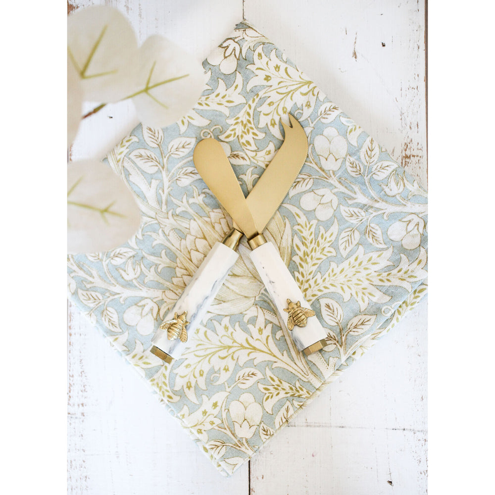 LVD Cotton Stonewash 45cm Square Table Napkin Reusable Dining Cloth Artichoke Blue — image 2