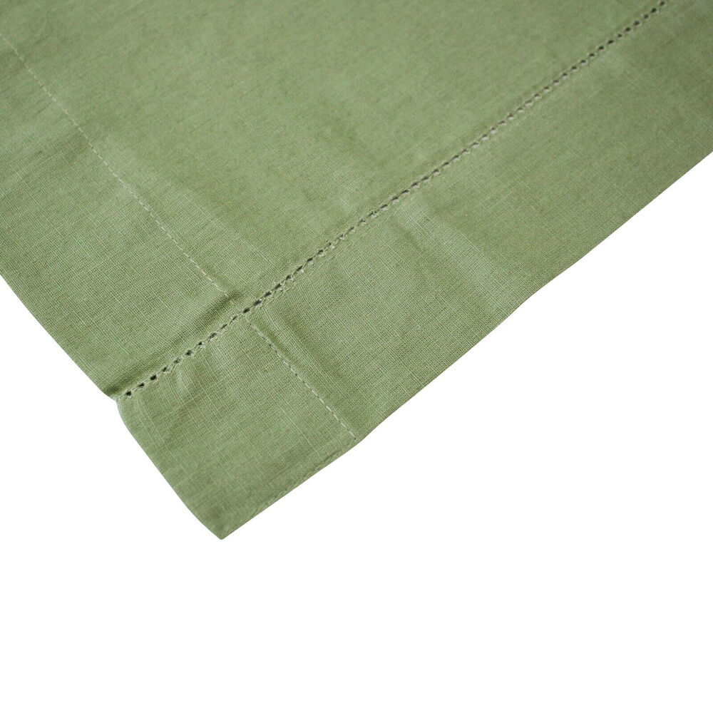 LVD 38 x 180cm Moss Green Drawn Thread Cotton/Linen Dining Table Runner — image 2