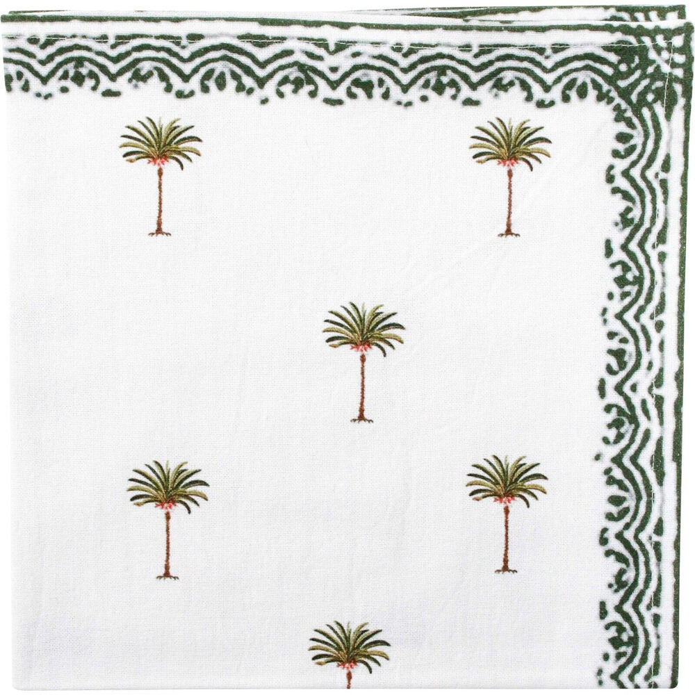 LVD 45x45cm Palm Green/White 100% Soft Cotton Reusable Table Napkin — image 2