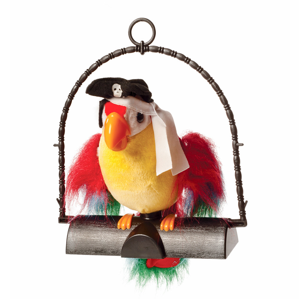 Funtime 22cm Pirate Pete The Repeat Parrot Hanging Kids Interactive Toy 5y+