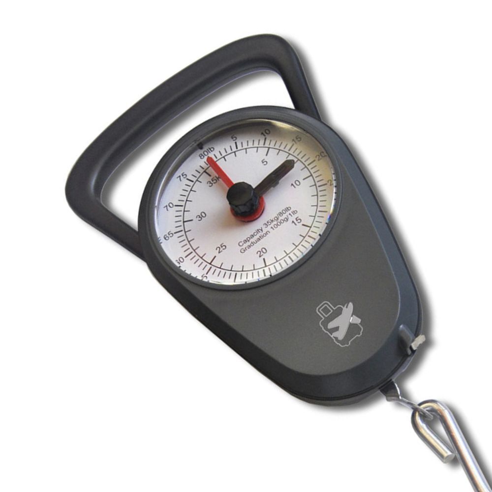 Sansai Mechanical Luggage Weight Scale 35kg Weigh Capacity/1m Tape Measure Grey — image 3