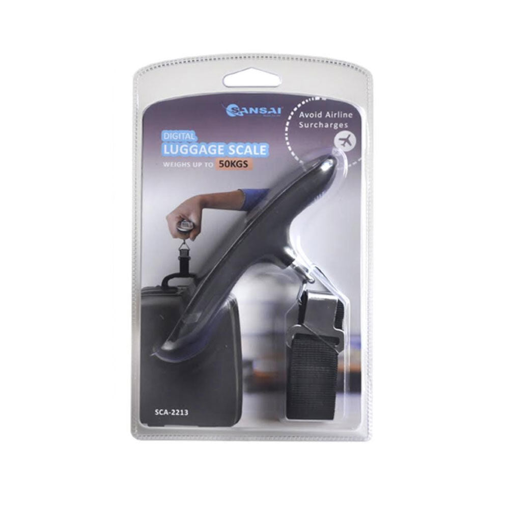 Sansai Electronic Digital Portable Luggage Scale 50KG Travel Hanging Weight BLK — image 2
