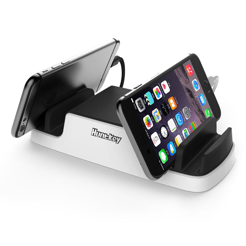 Huntkey 40W SmartU Charging Dock 4-Port/Built-in Micro USB Cables f/ Smartphones