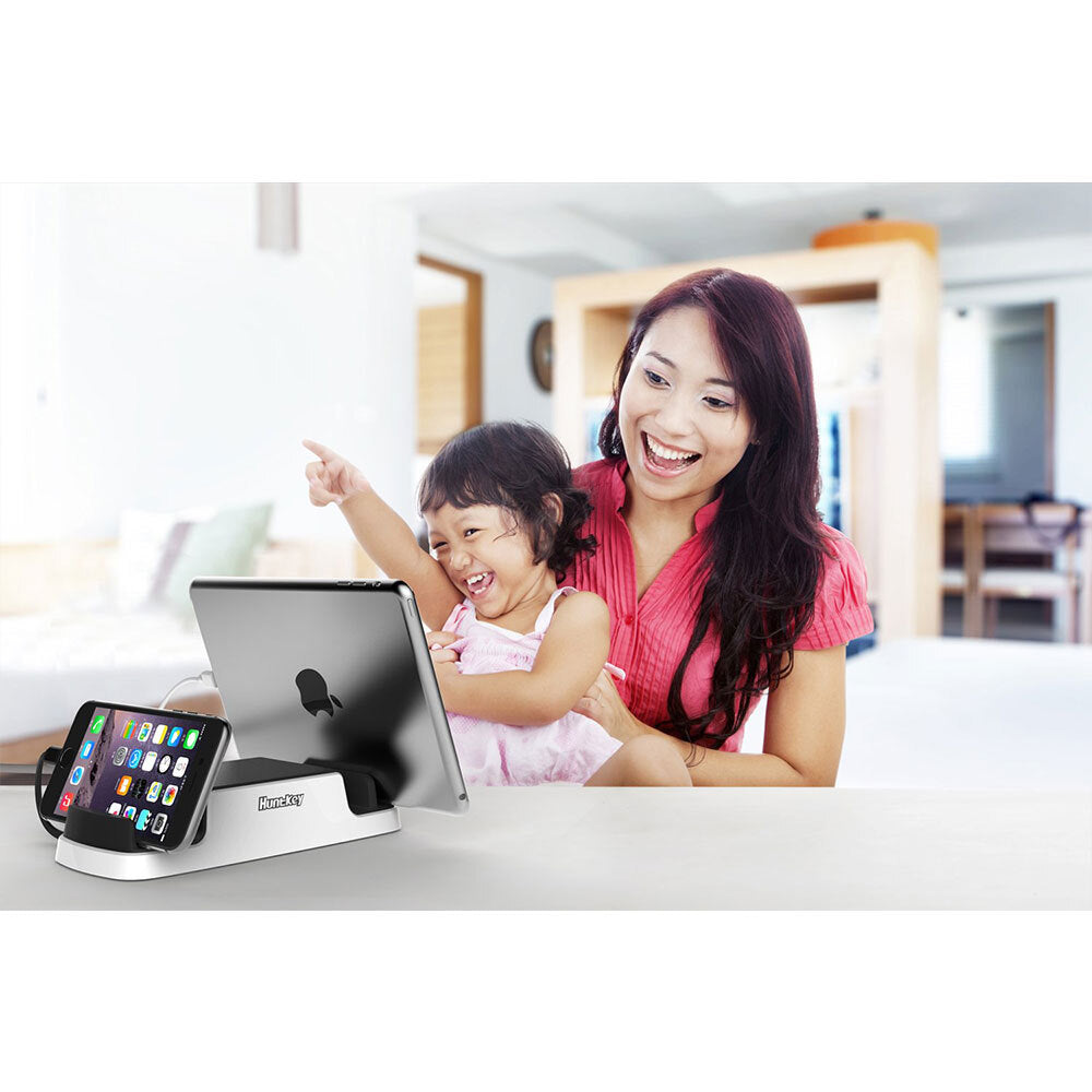 Huntkey 40W SmartU Charging Dock 4-Port/Built-in Micro USB Cables f/ Smartphones — image 4