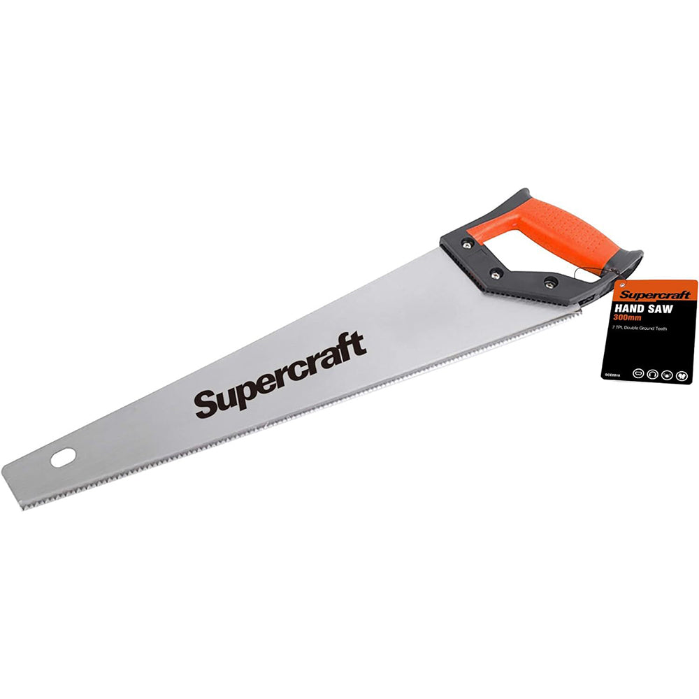 Supercraft Utility Hand Saw Double Ground Teeth Soft Grip 7Tpi 12''/300mm