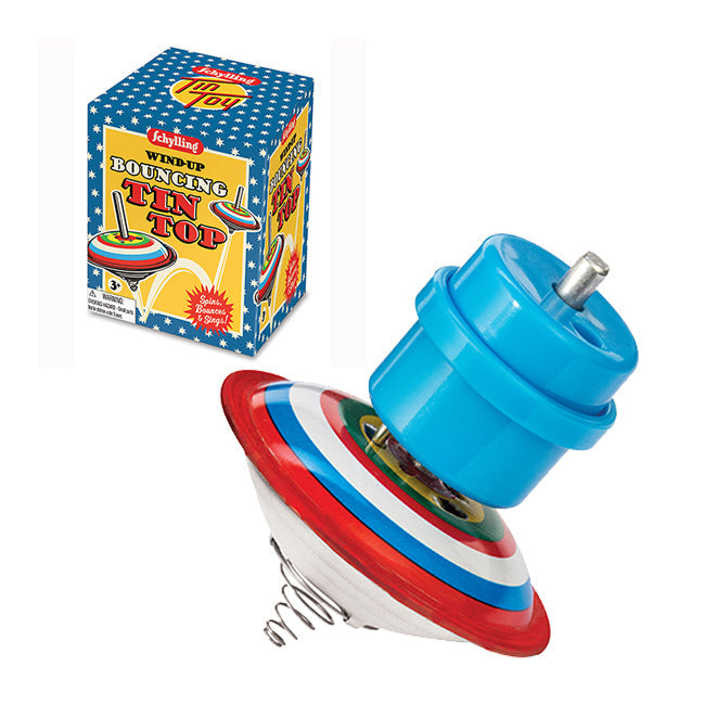 Schylling Bouncing Tin Top 6cm Spinning Classic Toy Kids/Children Fun Play 3+