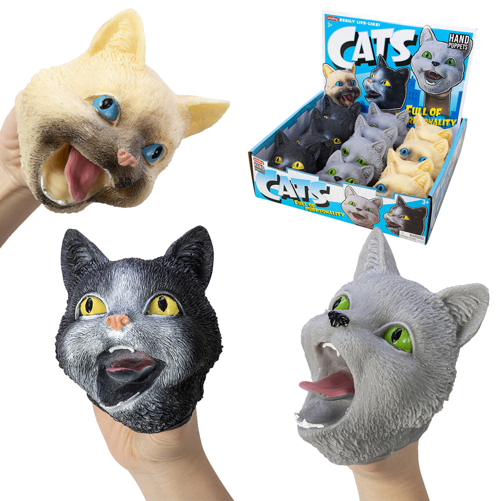 Schylling Stretchy Cat Hand Puppet Kids Fun Pretend Play Toy 15cm Assorted 5+ — image 4