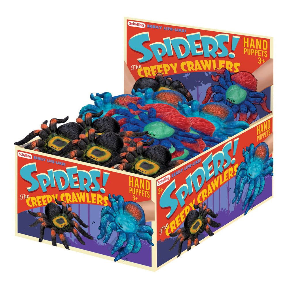 Schylling Stretchy Spider Hand Puppet Kids Pretend Play Toy 16.5cm Asst. 5y+ (2 Pack) — image 3