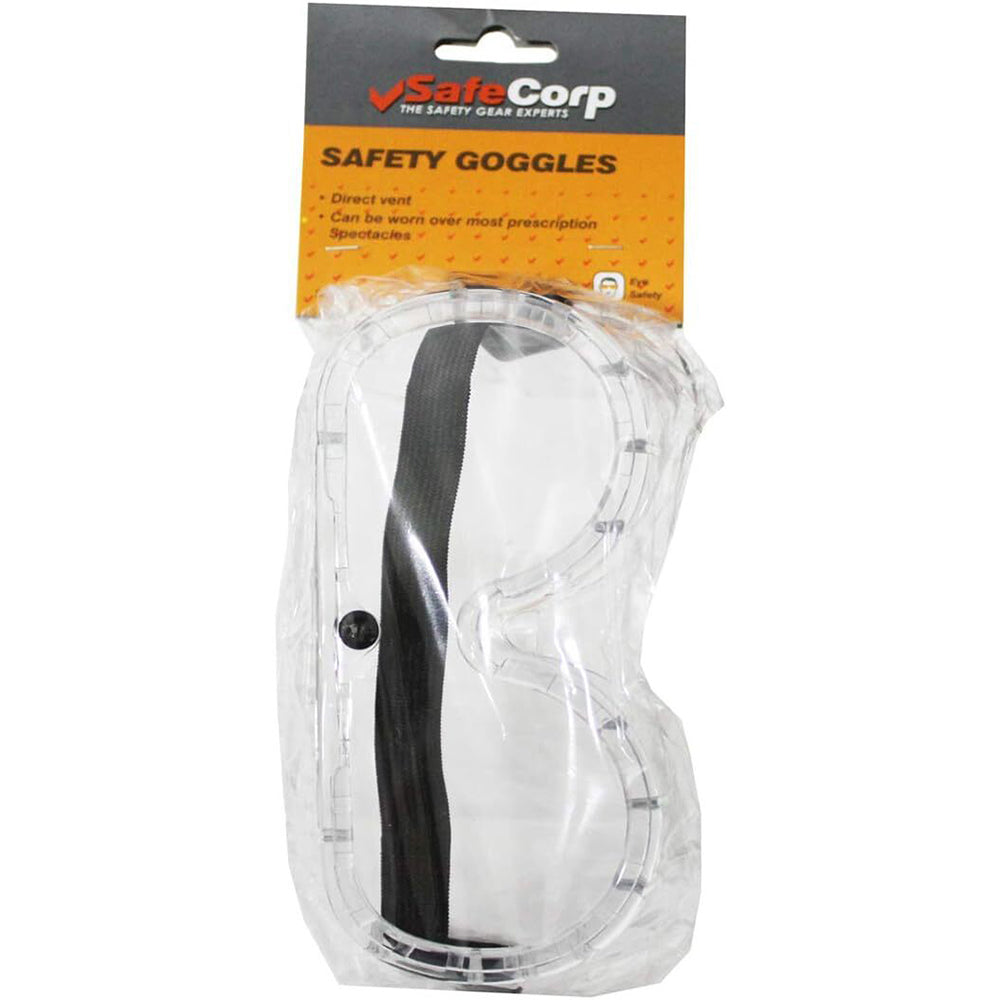 Safecorp PPE Safety Equipment Goggles/Eyeware Direct Vent All Purpose Clear
