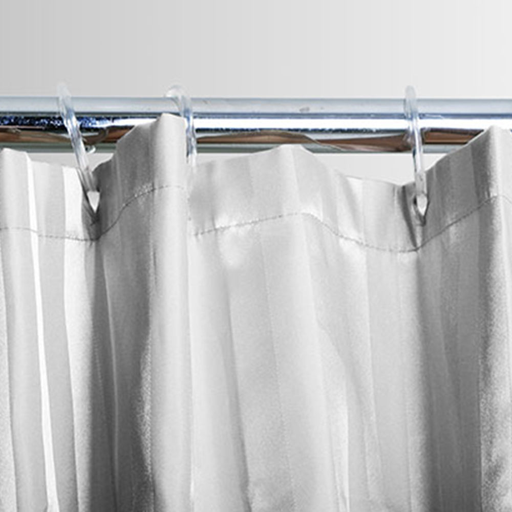Wam Poly Home/Bathroom Bath/Shower Classic Curtain w/ Rings 180 x 180cm White — image 2