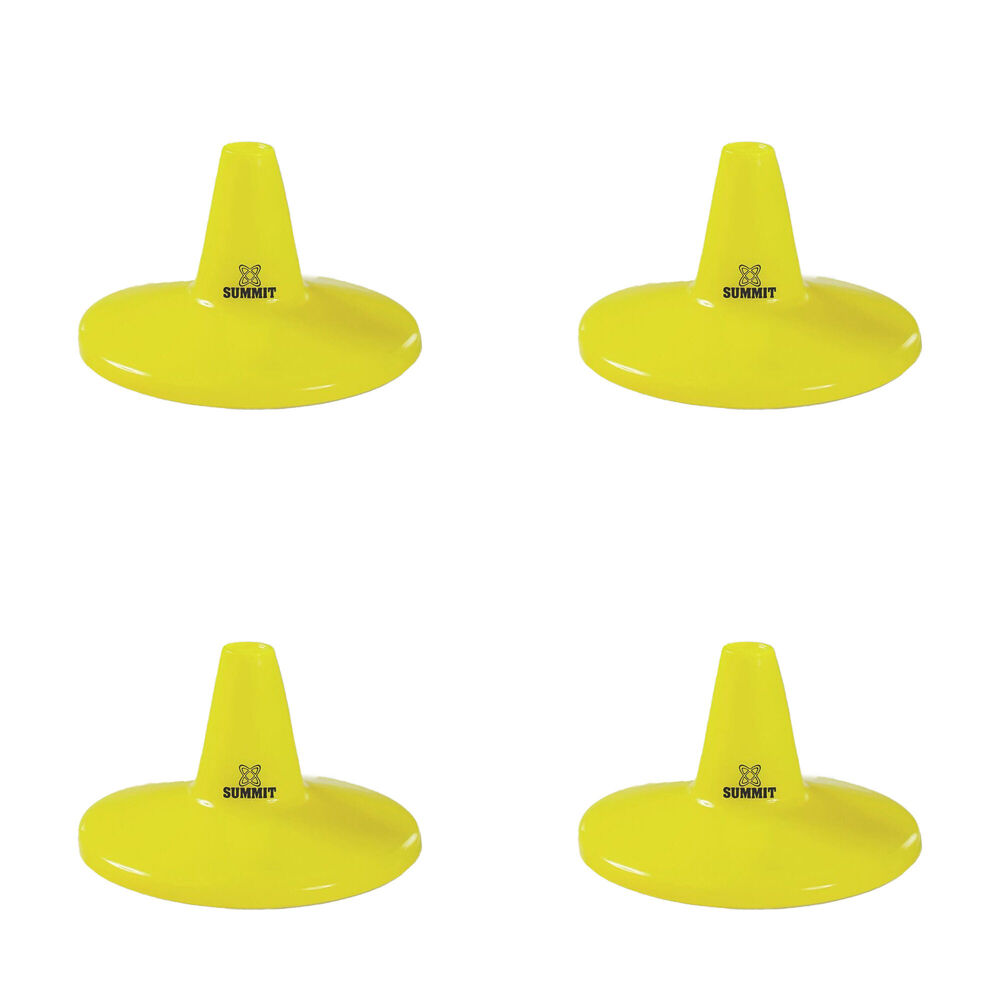 Summit Global Plastic Softball/Baseball Batting Tee Large 25x12cm Yellow (4 Pack)