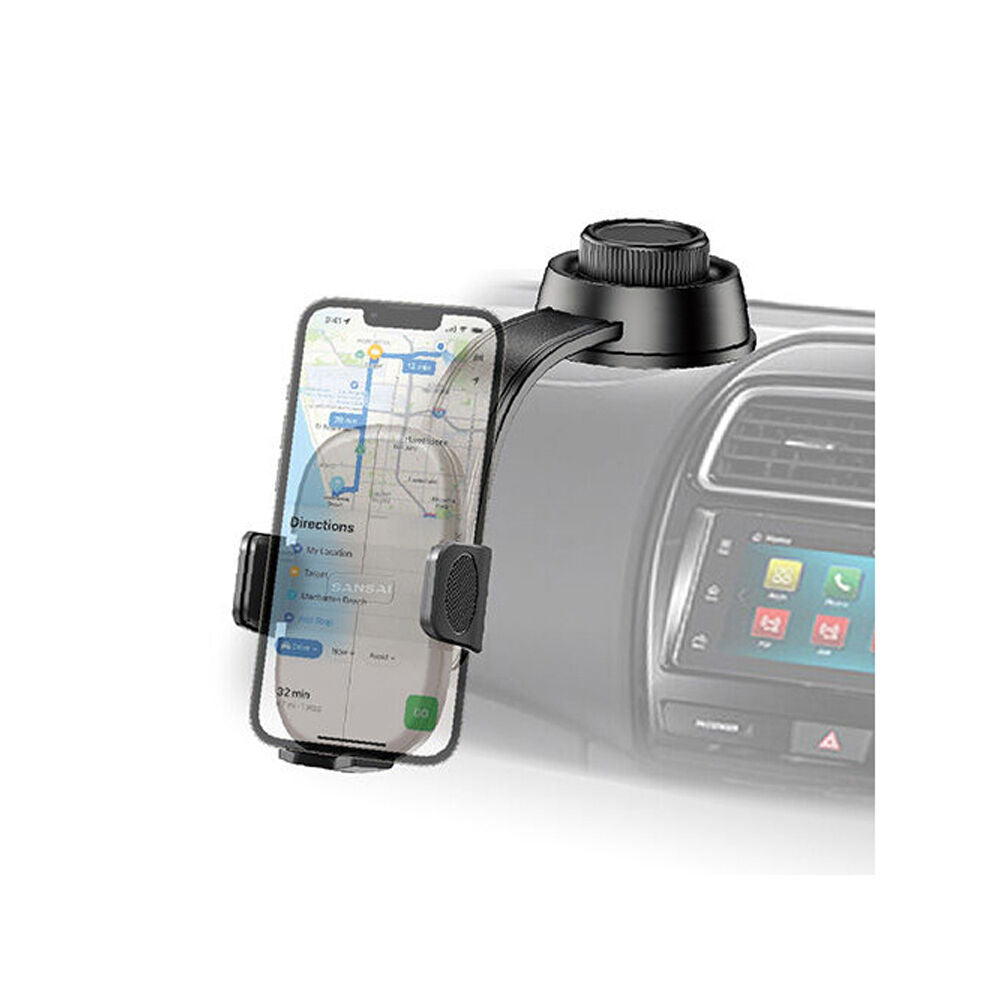 Sansai Black Universal Suction Mounted Car Phone Holder Adjustable Anti-Slip — image 3