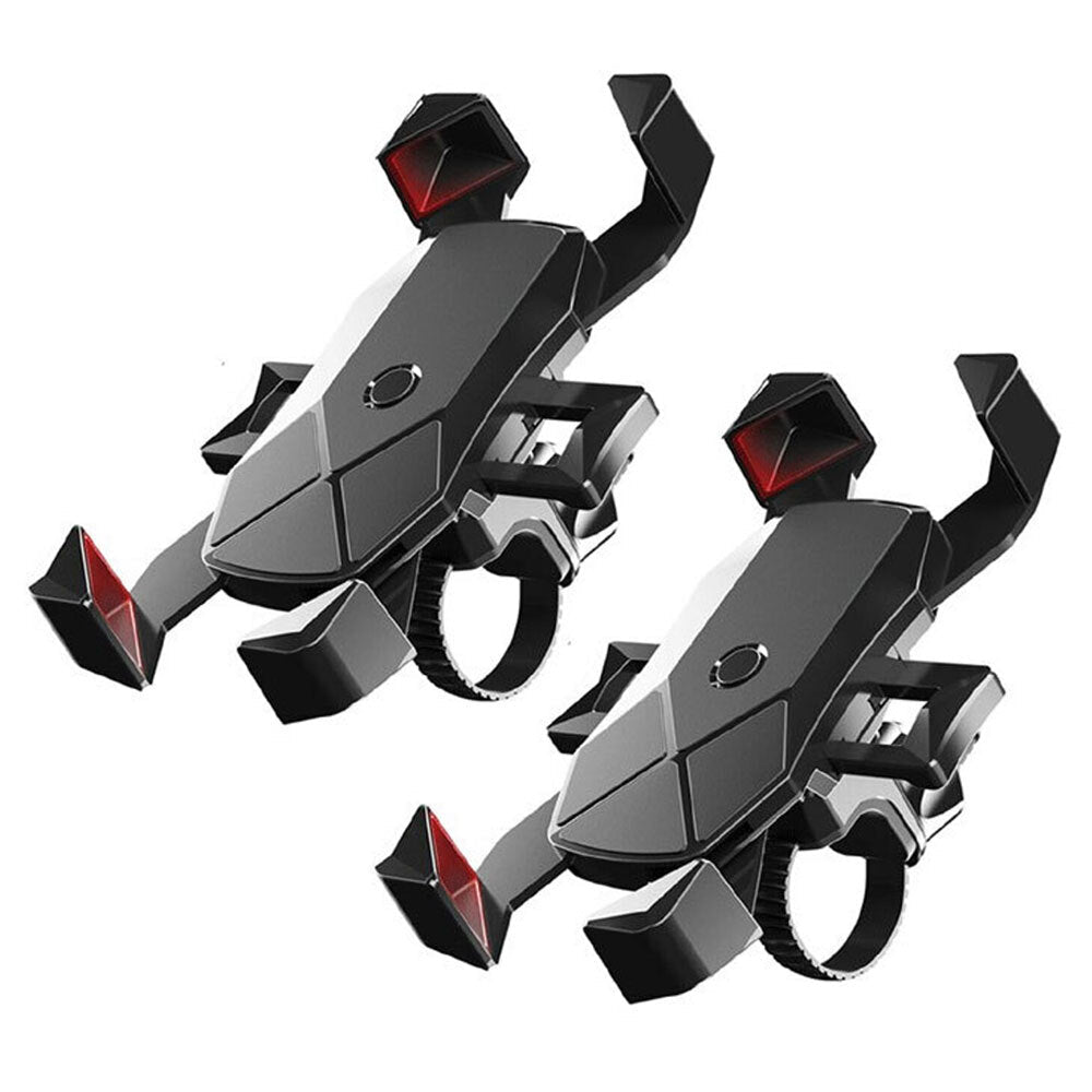 Sansai Bike Handlebar Plastic Mount/Holder Cradle Stand for Mobile Phone BLK (2 Pack)