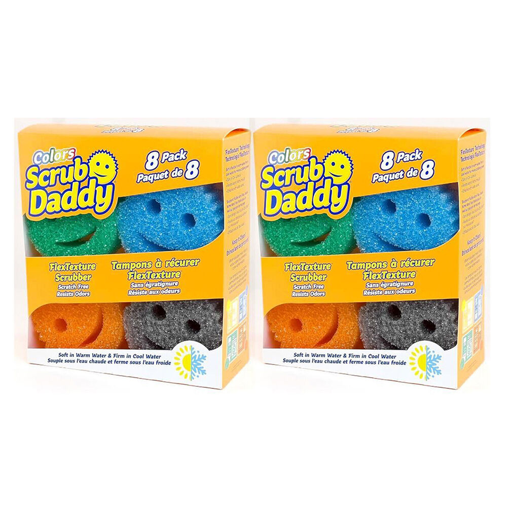 Scrub Daddy 8pc Scrub Daddy Multi-Pack Sponge Scrubber Household Kitchen Cleaning Tools (2 Pack)