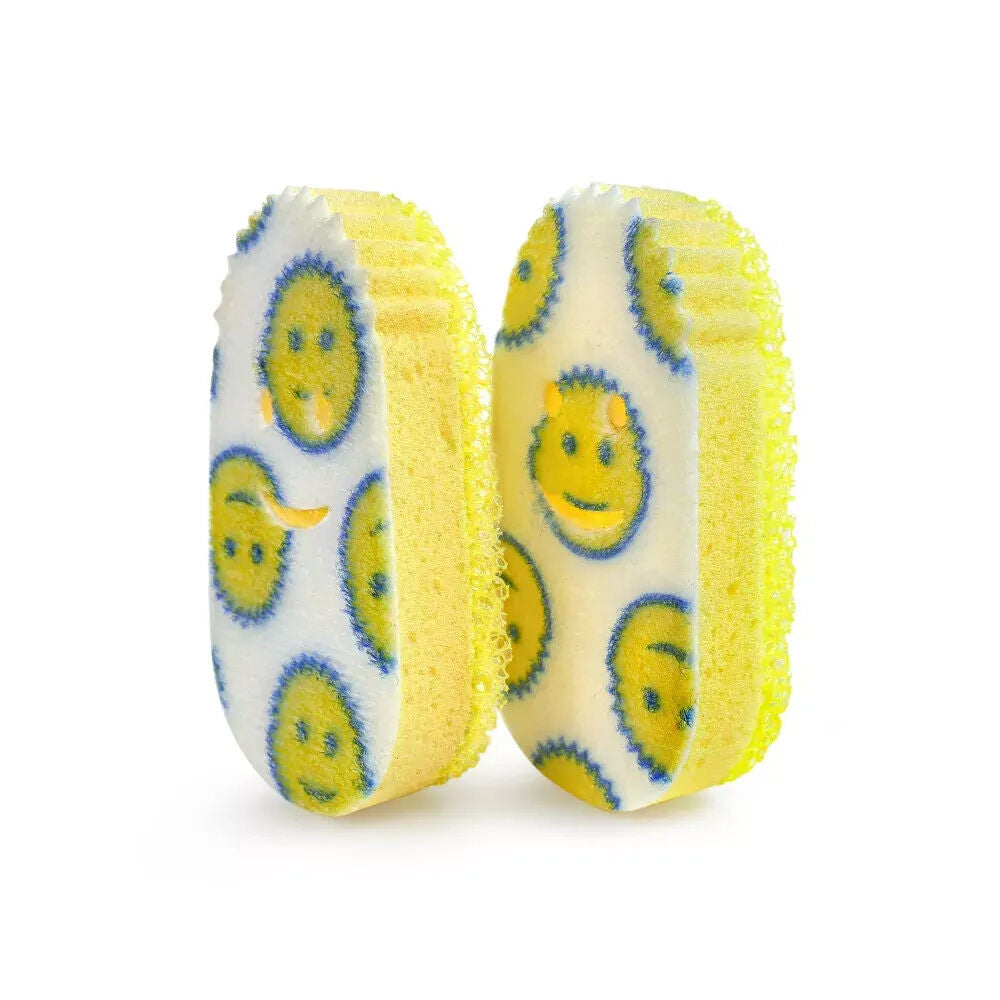Dish Daddy 2pc Dish Daddy Scrubbing Head Sponge Cleaner Refill Replacement Yellow (8 Pack) — image 6