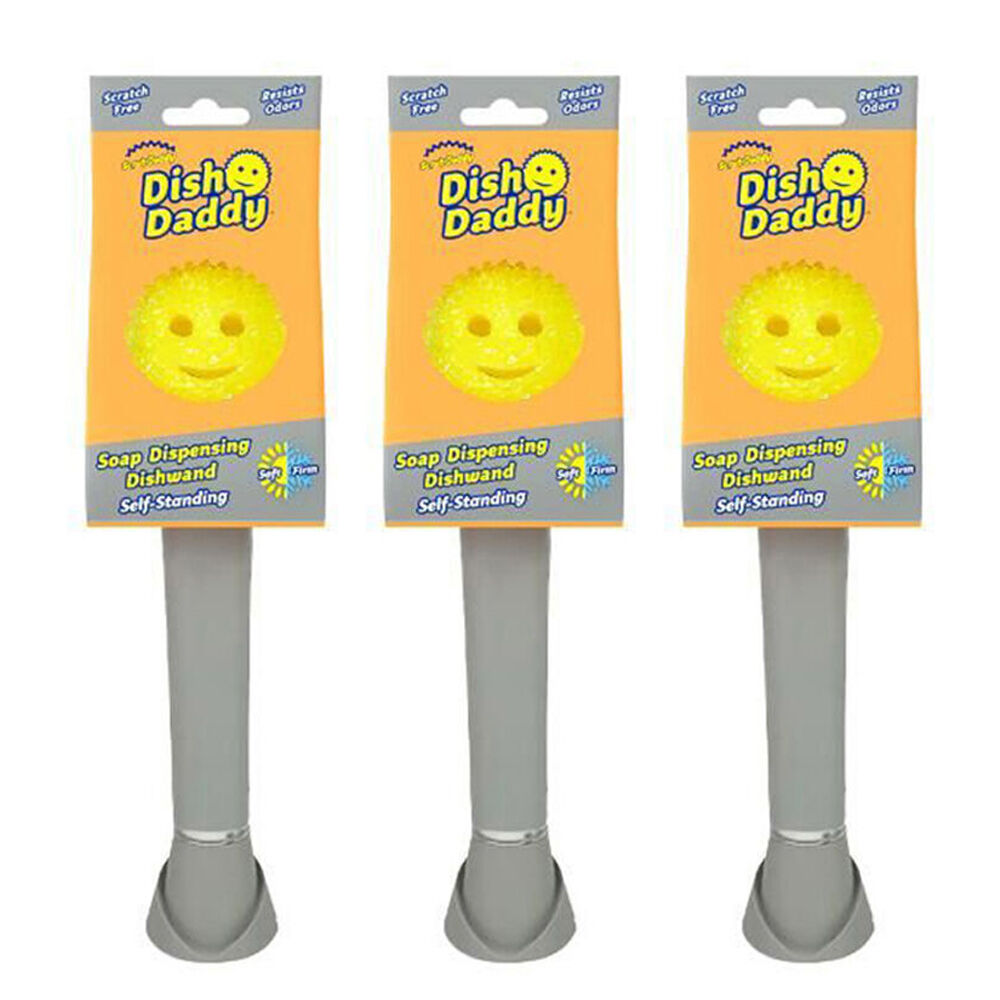 Scrub Daddy Dish Daddy Silver Sponge Holder Kitchen Counter Sink Storage (3 Pack)