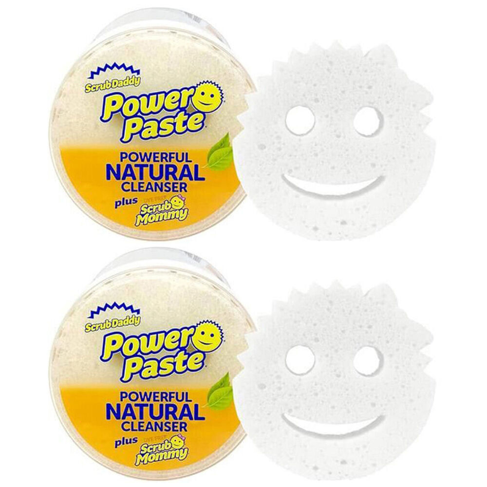 Scrub Daddy Power Paste Heavy Duty Cleaning Paste w/ Scrub Scrubber Kit (2 Pack)