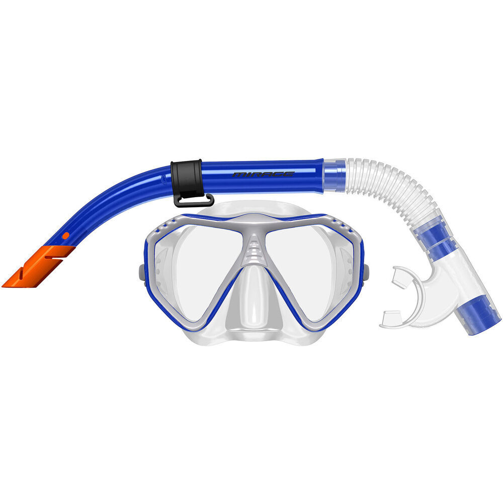 Mirage 2pc Mirage Caribbean Snorkelling/Swimming Mask & Snorkels Set Blue (2 Pack) — image 2