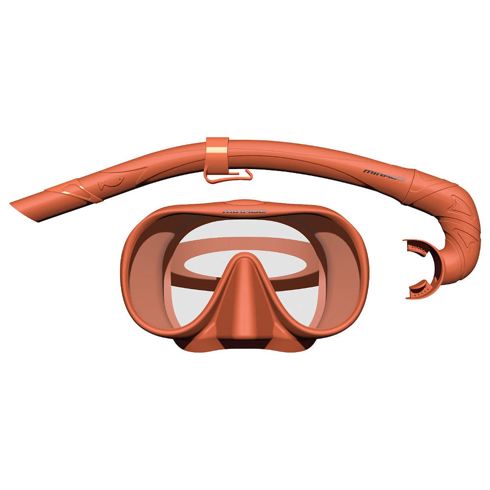 Mirage Sunsets Mask and Snorkel Underwater Swimming Activity Set — Coral