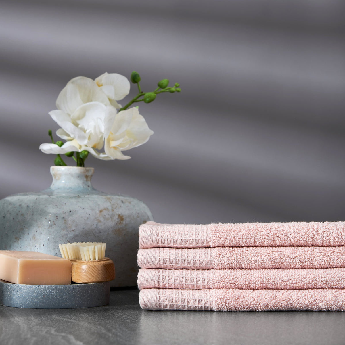 Sheraton Luxury Maison Greenwich Hand Towels 40cm x 60cm Cotton Peach (4 Pieces) — image 2