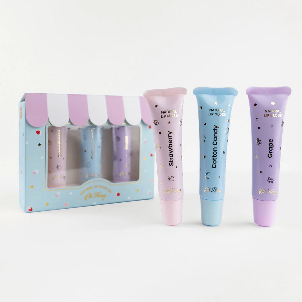 OH Flossy Natural Kids/Childrens Glassy Lip Gloss/Glaze Beauty Set 3y+ (3 Pieces) — image 2