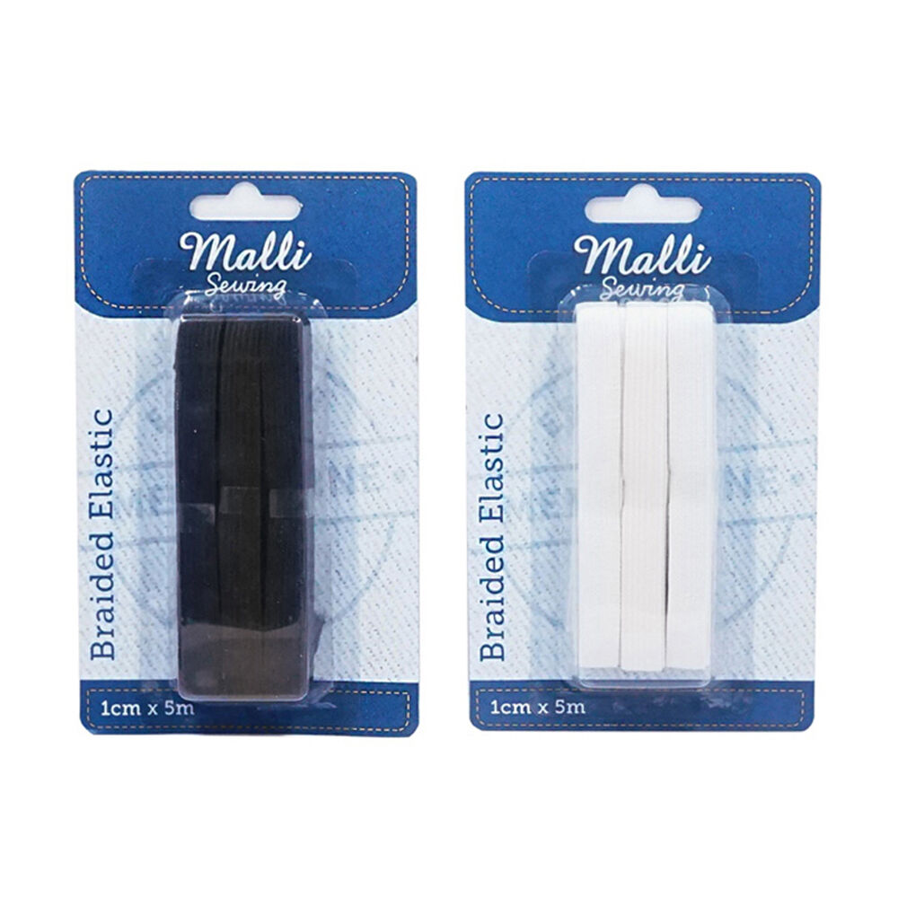 Malli Braided Flat Portable Sewing Elastic Band Tape/Cord x Assorted — image 2